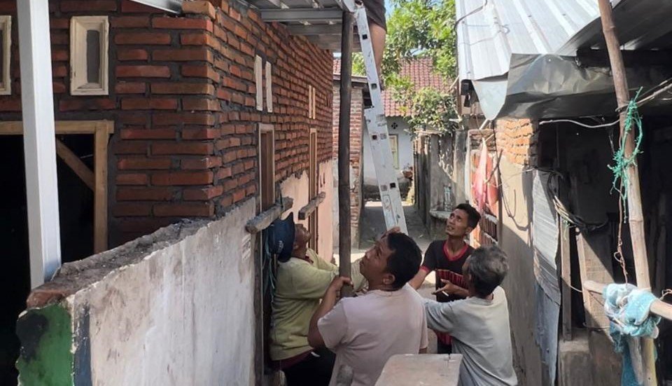 Polsek Kediri Pantau Progres Bedah Rumah Program Kemensos RI