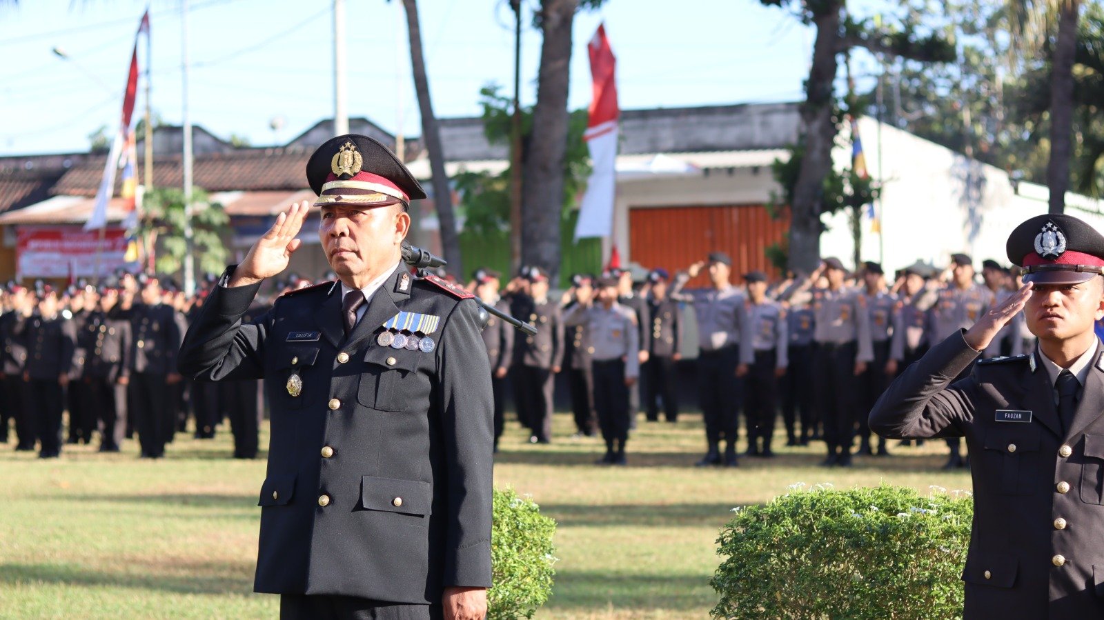 Upacara Bendera HUT RI ke-78 di Polres Lombok Barat