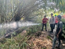 Dua Titik Kebakaran Lahan di Lembar, Polres Lombok Barat dan Pemda Kerahkan Mobil Pemadam