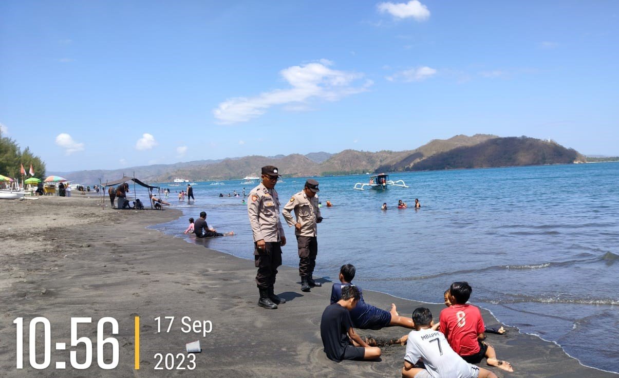 Polsek Lembar Patroli KRYD ke Pantai Cemara