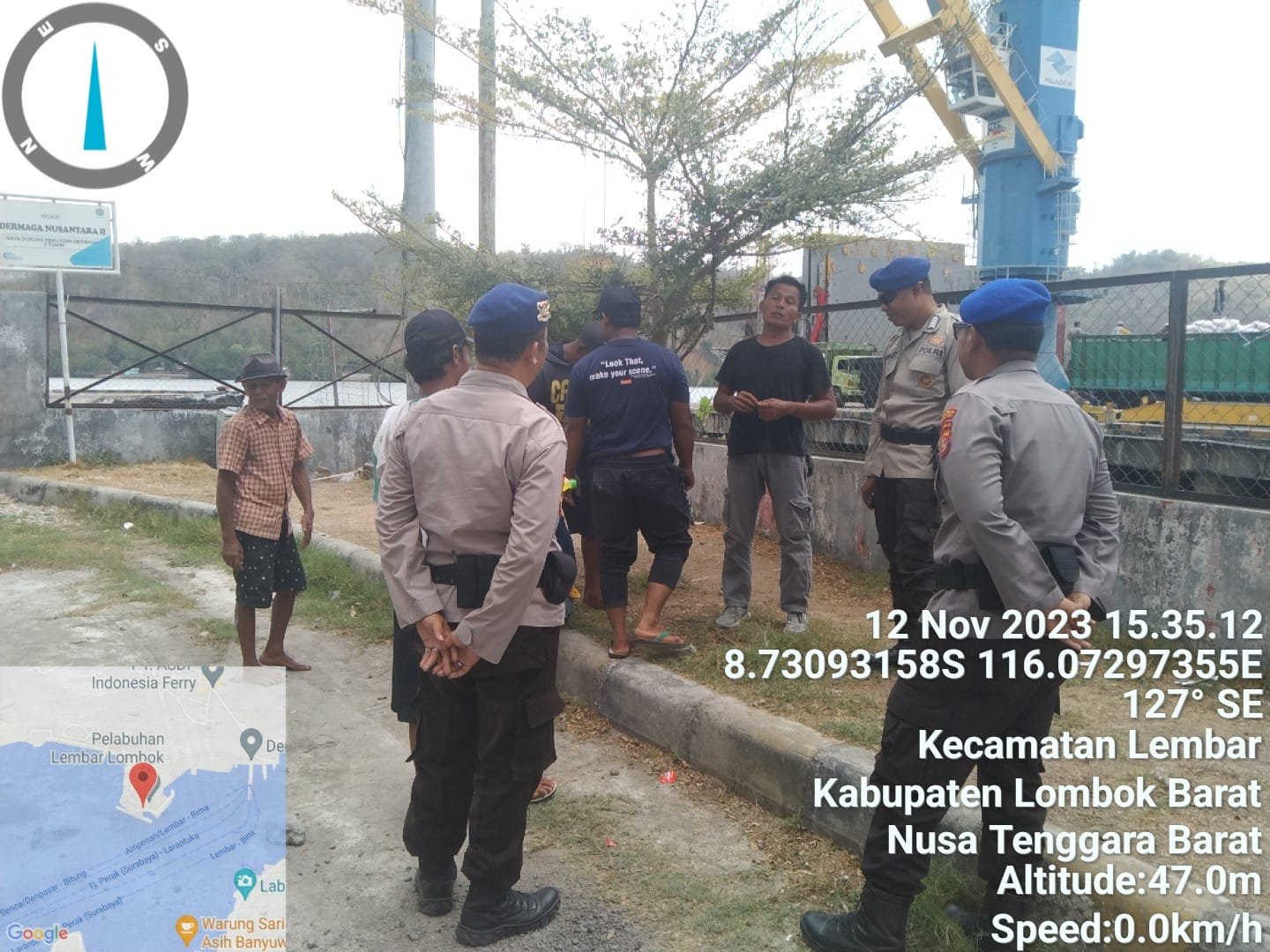 Polres Lombok Barat Sosialisasikan Pemilu 2024 dan Himbau Kamtibmas di Pelabuhan Lembar
