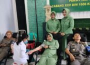 Solidaritas Kodim 1606/Mataram, Persit KCK Cabang XXV dan PMI dalam Donor Darah untuk Sesama