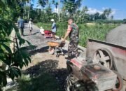 Pengerasan Jalan di Dusun Petak: Sinergi Babinsa dan Masyarakat untuk Masa Depan Lebih Baik