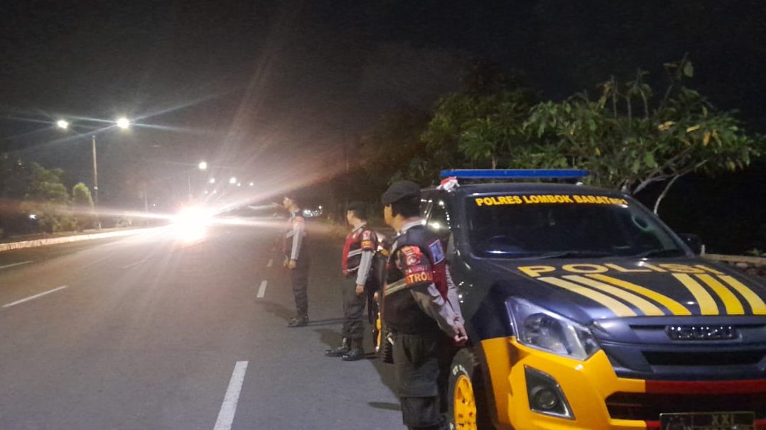 Patroli Blue Light Sat Samapta Cegah Balap Liar dan Begal di Jalur Bypass Lombok Barat