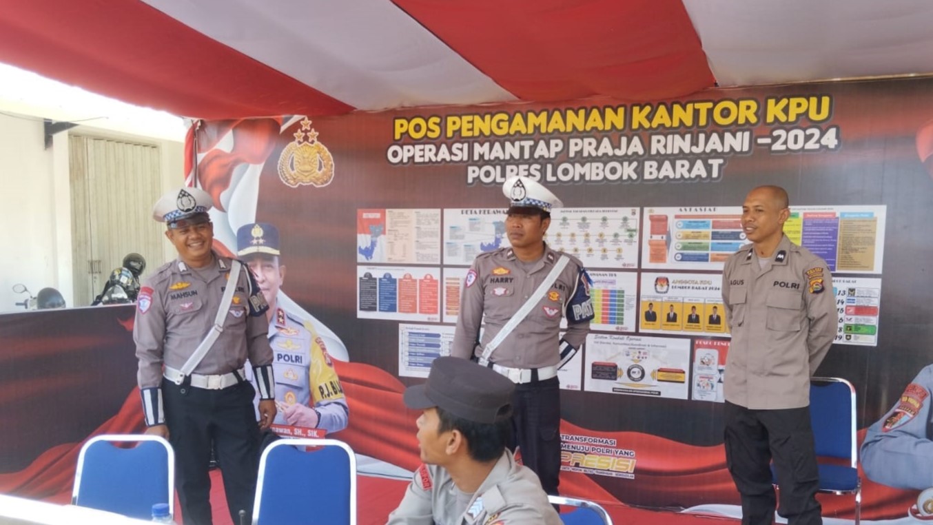 Pengamanan Jalur Lalu Lintas Jelang Pemilu Polres Lombok Barat Antisipasi Kerawanan