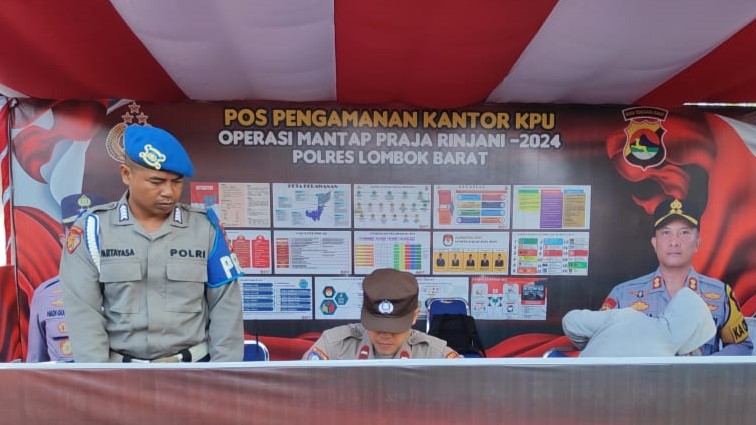 Pos Pengamanan Khusus di KPU Lombok Barat, Langkah Antisipasi Jelang Pemilu