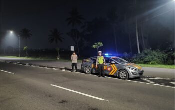 Patroli Dini Hari Polsek Kediri, Jaga Keamanan Bypass dari Begal dan Balap Liar