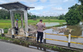 Polisi Siaga Banjir, Patroli Intensif Pantau Debit Air di Kediri