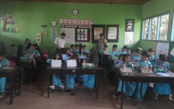 Polsek Gerung Kawal Program Makan Bergizi Gratis untuk Anak Sekolah