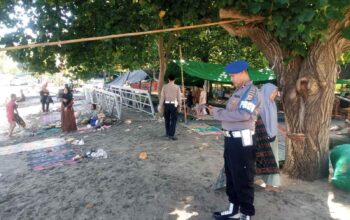 Patroli Rutin Polsek Batulayar Jaga Kondusifitas Wisata Senggigi