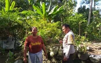 Bhabinkamtibmas Desa Jagaraga Sosialisasikan Program Ketahanan Pangan