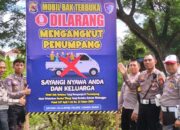 Satlantas Polres Lombok Barat Gencar Pasang Spanduk Himbauan Keselamatan Berlalu Lintas