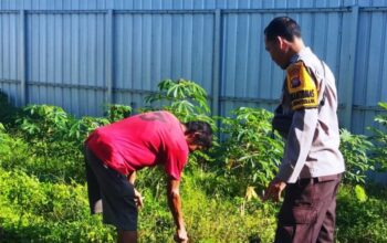 Bhabinkamtibmas Senteluk Edukasi Warga Manfaatkan Pekarangan